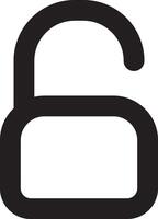 A black and white image of a lock with a key vector