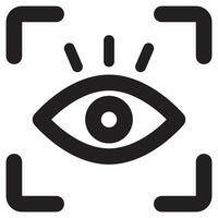 An eye icon on a white background vector