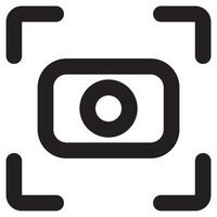 A camera icon on a white background vector