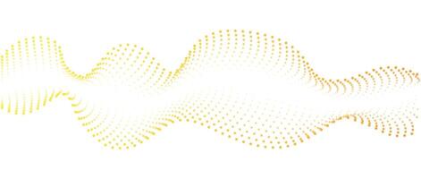 Wave pattern of flowing dots , gradient rainbow color . Concepts nanotechnology, music. Abstract design element vector