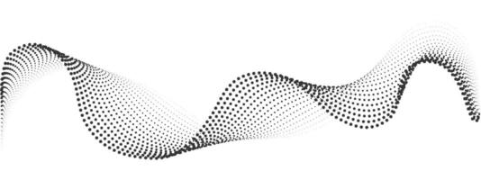 Futuristic abstract shapes halftone, smooth wavy dotted lines gradient curved stripes. Abstract digital wave particles. modern background for equalizer, audio recording vector