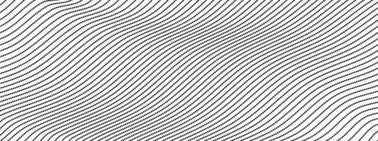Abstract gray dot background of curving wavy lines. Deformed horizontal gray stripes. dynamic composition of linear dot figure. vector