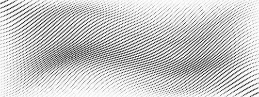 Abstract dotted background of curving wavy lines. Deformed horizontal gray stripes. Dynamic composition of linear dot figure . texture of simple lines vector