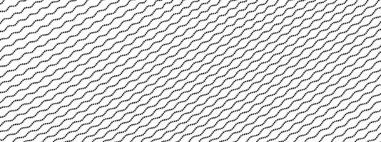 Abstract black dotted background of curving wavy lines. Deformed wave horizontal gray stripes. dynamic composition of linear dot figure. vector