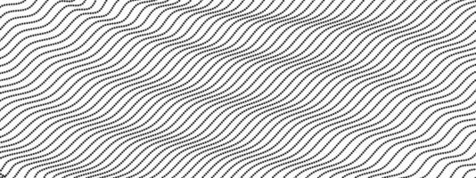 Abstract black dotted background of curving wavy lines. Deformed horizontal gray stripes. dynamic composition of linear dot figure. vector