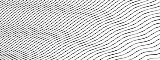 Abstract dotted background of curving wavy lines. Deformed horizontal gray stripes. Dynamic composition of linear dot figure. illustration vector