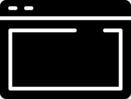 Browser Window Solid Style Icon vector