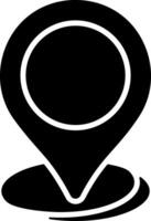 Map Pin Solid Style Icon vector