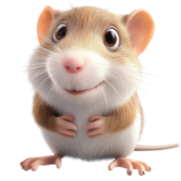 Adorable cartoon hamster its fluffy fur and curious expression On Transparent Background png