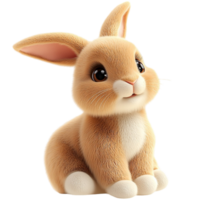 Adorable brown bunny its soft fur and playful expression On Transparent Background png