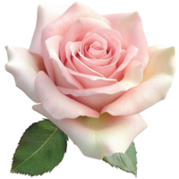 Elegant pink rose delicate petals unfurling in a soft On Transparent Background png