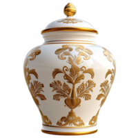 Elegant antique vase intricate patterns a symbol ofistry history On Transparent Background png