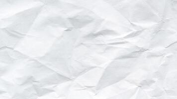 Crumpled paper texture transition dynamic visual of creased white surface shifting in closeup. video