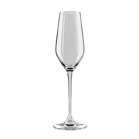 Elegant crystal champagne flute on a transparent background, perfect for celebrating special occasions and adding a touch of luxury to your design png