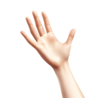 Caucasian adult hand reaching up on transparent background Concept of assistance, support, and greeting png