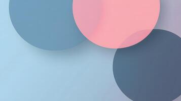 Abstract Composition Featuring Geometric Circles in Soft Pastel Colors, Perfect for Modern Design and Creative Projects with a Minimalist Aesthetic photo