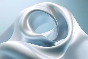 Soft Shimmering Fabric in a Flowing Spiral Design with Smooth Curves and Subtle Highlights, Ideal for Backgrounds, Textures, and Elegant Concepts in Modern Design photo