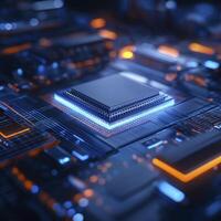 a computer chip for AI computer photo