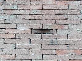Brick wall creates rustic and strong feeling, with its textured surface providing solid and dependable construction photo