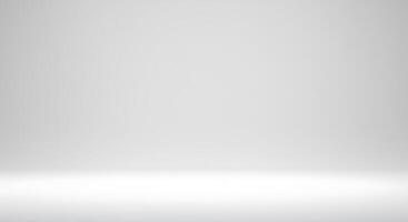 An empty white room with a light bulb photo