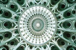 A circular design made of many different shapes photo