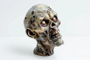 A zombie head with a large head and eyes photo
