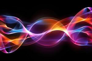 Abstract colorful smoke wave background photo