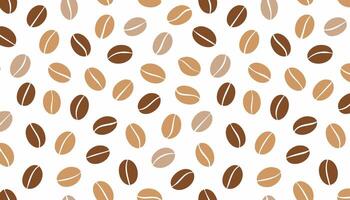 A light and friendly pattern of coffee beans in flat tones. Ideal for textile, product packaging, or background elements in food-themed designs. vector