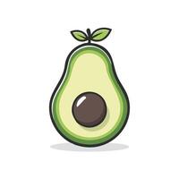 A fun playful avocado illustration with a clean style and bold lines, ideal for kids products, food designs, or wellness branding. vector