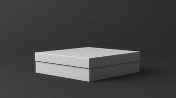 White box on a black background with a shadow photo