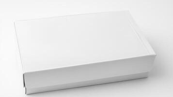 White box with blank paper on a white background photo