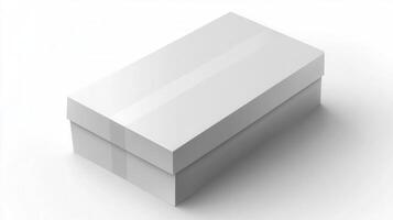 A white box on a white background photo