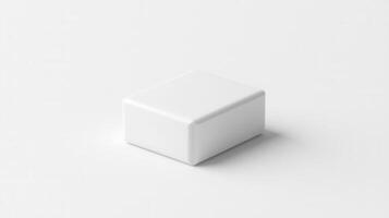 A white cube on a plain surface photo