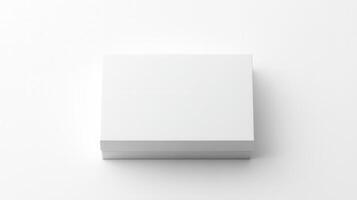 Blank white box on a white surface photo