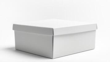 White box on a plain surface photo