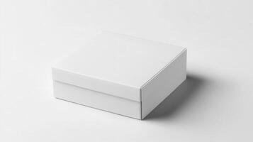 White box mockup on white background photo