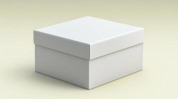 White box with lid on a light background photo