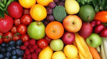 A pile of fruit and vegetables photo