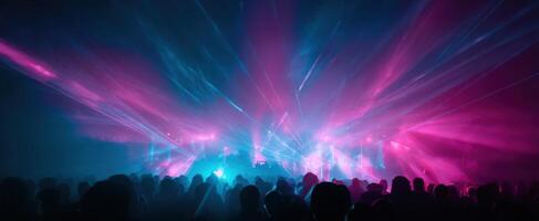 The captivating light display at an energetic live concert atmosphere. photo