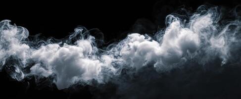 The Ethereal Smoke Formation Against a Black Background photo