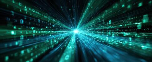 The Digital Light Burst Representing Data Streams and Connectivity in Cyber Space photo
