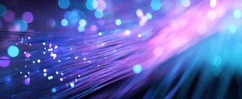The vibrant glow of fiber optics illuminating a stunning digital landscape. photo
