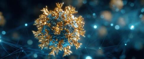 The Intricate Structure of a Virus Model in Detailed 3D Visualization photo