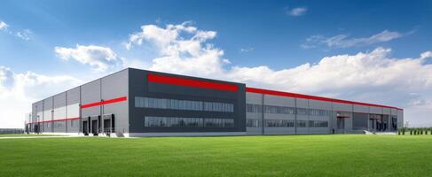 The modern industrial building designed for efficiency and expansion. photo