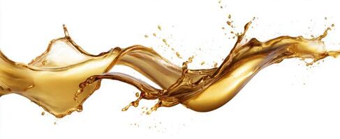 The mesmerizing splash of golden liquid creates a dynamic visual effect. photo