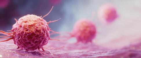 The intricate structure of cancer cells under a microscopic view. photo