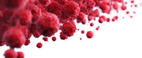 The red cellular structure illustrating intricate biological processes in healthcare. photo