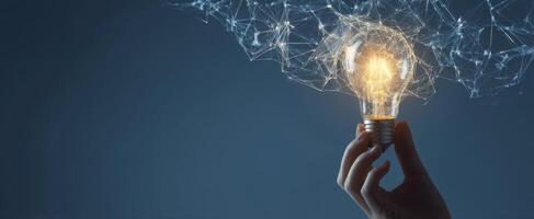 The Lightbulb Representing Ideas and Innovation in a Digital World photo