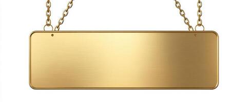 The elegant gold sign ready for custom branding and decoration photo