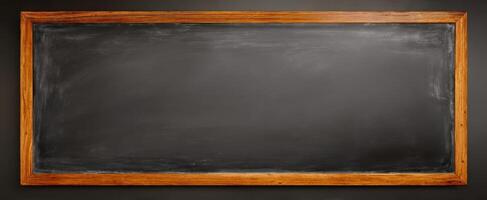 The blank chalkboard ready for creative teaching and learning moments. photo